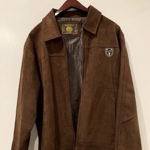 BROWN SUEDE BOMBER JACKET